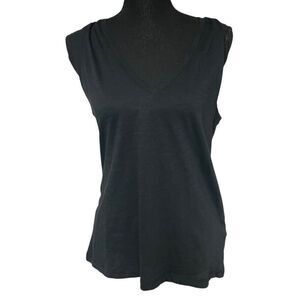 Madewell Black Whisper Cotton V Neck Tank